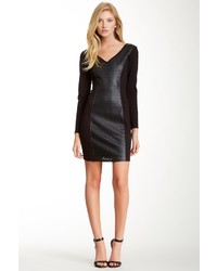 Ella Moss Perforated Faux Leather Bodycon Dress