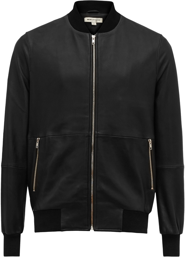 Reiss 1971 Virgil Leather Bomber Jacket, $745 | Reiss | Lookastic