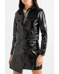 Ksubi A2b Textured Patent Leather Jacket