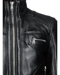 Alexander McQueen Adjustable Belt Leather Bomber Jacket