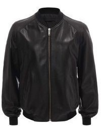 Alexander McQueen Perforated Skull Leather Bomber Jacket