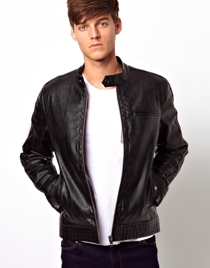 michael kors mens leather jacket