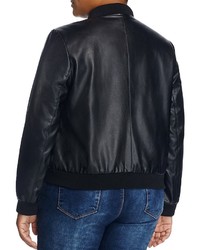 Bagatelle Plus Faux Leather Bomber Jacket