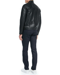 Theory Basic Leather Jacket Black