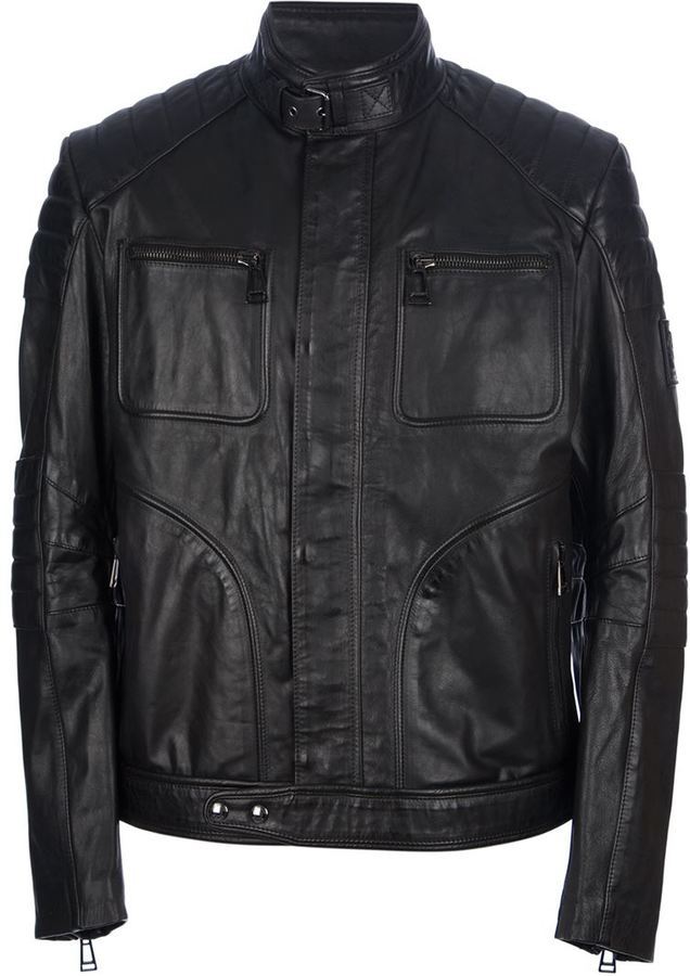 Belstaff Ribbed Leather Jacket, $1,660 | farfetch.com | Lookastic