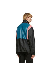 Paul Smith Black 80s Panelled Leather Jacket