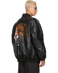 LU'U DAN Black Airbrush Leopard Jacket