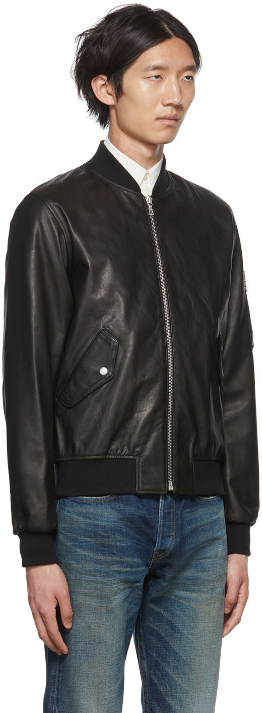 John Elliott Black Bogota Bomber Jacket, $1,500 | SSENSE | Lookastic