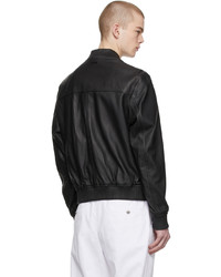 BOSS Black Bomber Leather Jacket