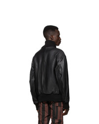 032c Black Die Todliche Doris Edition Leather Flight Jacket