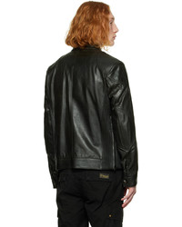Belstaff Black Gangster Leather Jacket