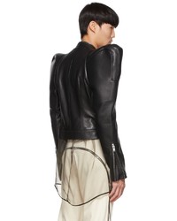 Rick Owens Black Kunst Leather Jacket