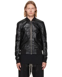 Rick Owens Black Lambskin Leather Jacket
