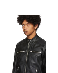 Diesel Black Leather L Boy Jacket