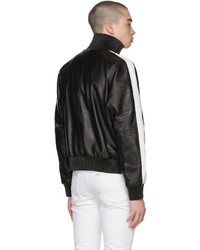 Amiri Black Leather Ma Zip Track Jacket