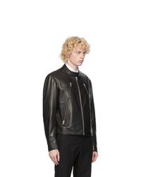 Maison Margiela Black Leather Zip Jacket
