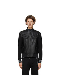 Neil Barrett Black Panelled Leather Jacket
