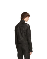 Rick Owens Black Performa Leather Jacket