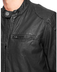 True Religion Black Racer Leather Jacket