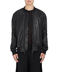 Helmut Lang Bondage Inspired Leather Bomber Jacket