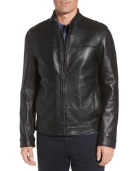 Cole Haan Bonded Leather Moto Jacket