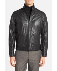Hugo Boss Boss Leko Goatskin Leather Moto Jacket