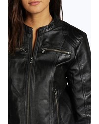 Boohoo Boutique Melody Leather Biker Jacket
