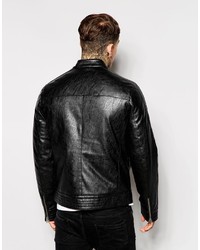 Asos Brand Faux Leather Biker Jacket