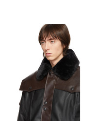 GR-Uniforma Brown Faux Leather Bomber