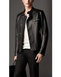 Burberry Bonded Nappa Leather Racer Jacket