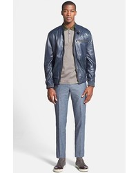 Marc New York By Andrew Marc Larry Leather Bomber Jacket