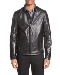 Schott NYC Cafe Racer Waxy Cowhide Leather Jacket