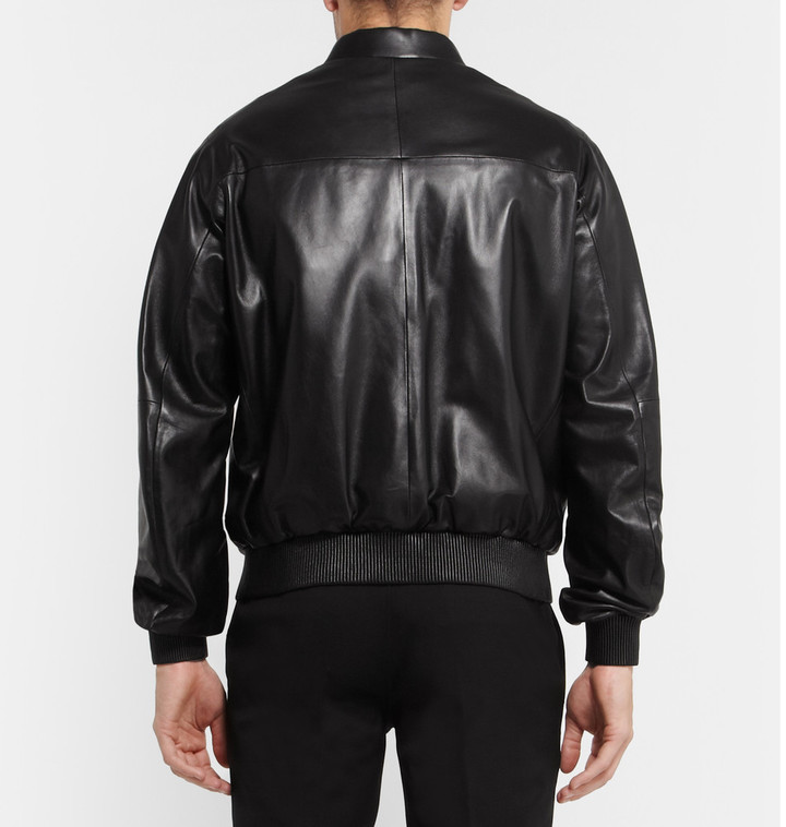 Jil Sander Caracas Leather Bomber Jacket, $2,190 | MR PORTER | Lookastic