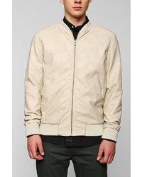 Urban Outfitters Charles 12 Perforated Faux Leather Bomber Jacket