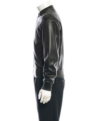 Sandro Classic Leather Bomber Jacket