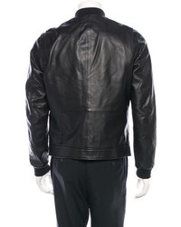 Vince Classic Leather Bomber Jacket