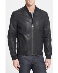 Cole Haan Leather Bomber Jacket X Large
