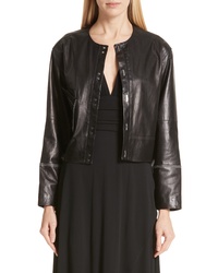 Yigal Azrouel Collarless Leather Jacket