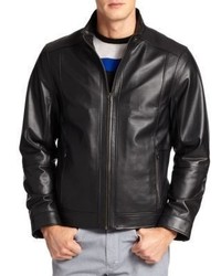 Saks Fifth Avenue Collection Lightweight Leather Bomber Jacket