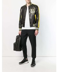 Givenchy Colour Contrast Button Bomber Jacket