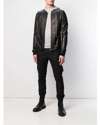 Rick Owens Contrast Stitch Leather Jacket