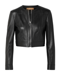 Michael Kors Collection Cropped Leather Jacket