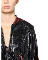 Diesel Faux Patent Leather Bomber Jacket