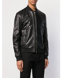Emporio Armani Double Zip Leather Jacket