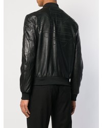 Emporio Armani Double Zip Leather Jacket