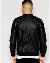 Eclipse Faux Leather Bomber