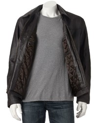 Excelled Leather Bomber Jacket