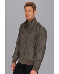 Calvin Klein Faux Leather Bomber Jacket