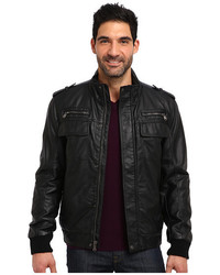 Calvin Klein Faux Leather Bomber Jacket Cm499264