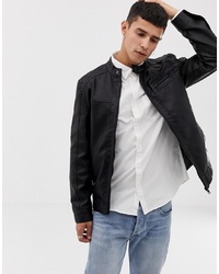ONLY & SONS Faux Leather Racer Jacket